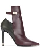 Versace Ankle Strap Boots - Pink & Purple