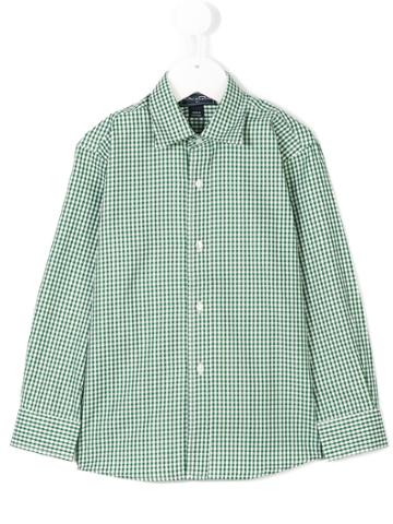 Oscar De La Renta Kids Classic Check Shirt - Green