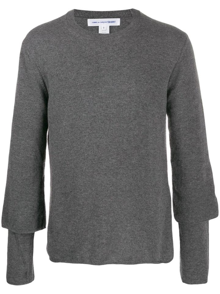 Comme Des Garçons Shirt Layered Jumper - Grey