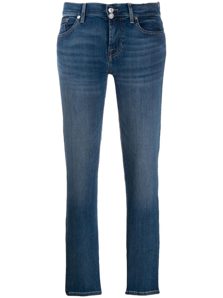 7 For All Mankind Slim Faded Jeans - Blue