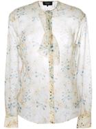 Rochas Floral Print Sheer Blouse - Nude & Neutrals