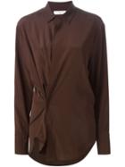 A.f.vandevorst 152 Condor Shirt, Women's, Size: 42, Brown, Silk/spandex/elastane