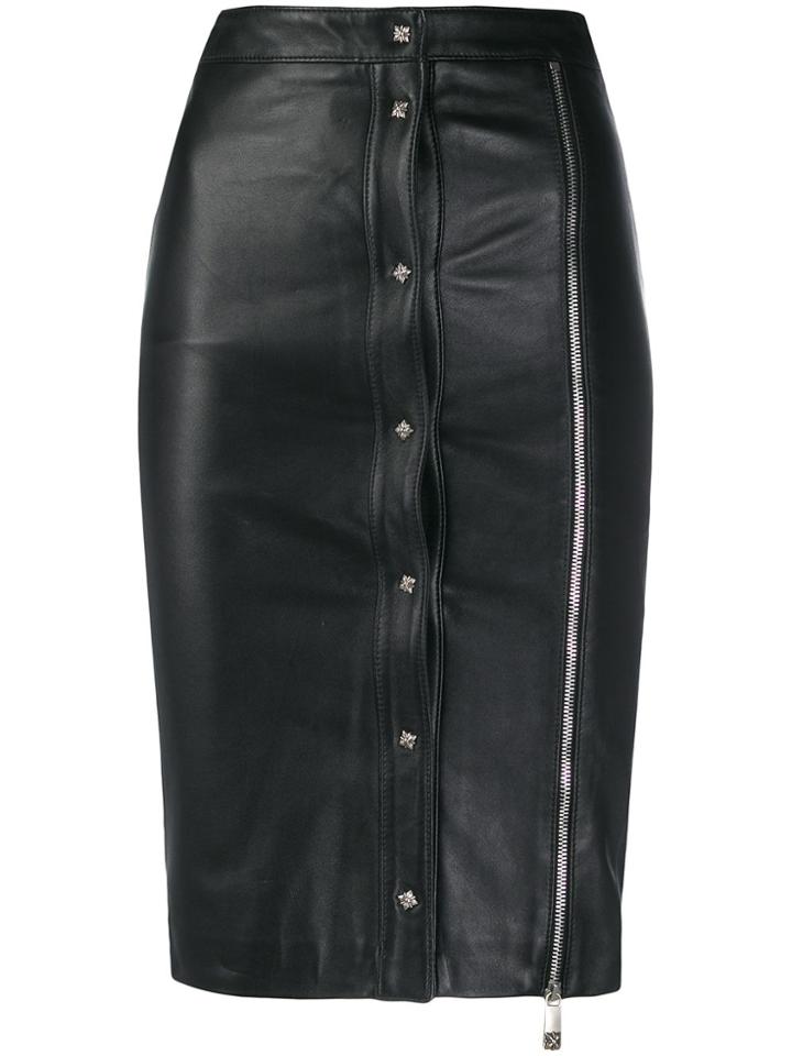 John Richmond Dombi Zipped Skirt - Black
