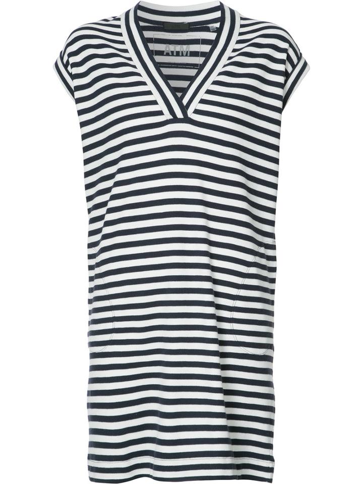 Atm Anthony Thomas Melillo - Striped T-shirt Dress - Women - Cotton - S, Women's, Blue, Cotton