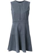 Loveless Flared Zip Dress, Women's, Size: 34, Grey, Rayon