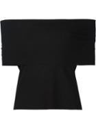 A.l.c. Ribbed Folded Off Shoulder Knitted Top