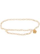 Chanel Vintage Pearl Flower Motif Chain Belt - Gold