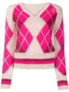Ballantyne Argyle Knit Jumper - Pink