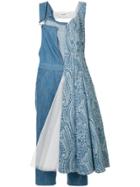 Junya Watanabe Dress Panel Denim Dungarees - Blue