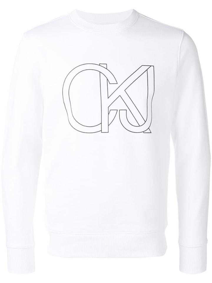 Ck Jeans New Logo Sweater - White