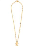 Chanel Vintage Chanel Cc Logos Turnlock Chain Necklace - Gold