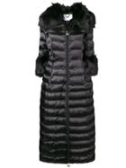 Elisabetta Franchi Faux Fur Trimmed Puffer Coat - Black