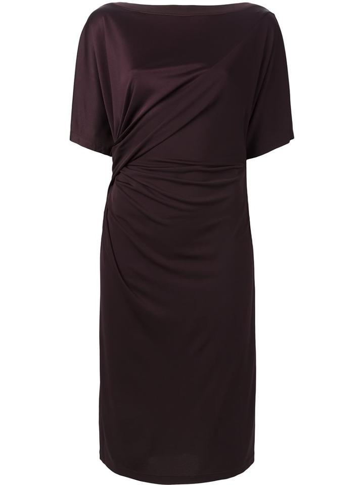 Givenchy Draped Detail Shift Dress, Women's, Size: 38, Red, Viscose/polyamide/spandex/elastane/cotton