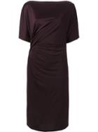 Givenchy Draped Detail Shift Dress, Women's, Size: 38, Red, Viscose/polyamide/spandex/elastane/cotton