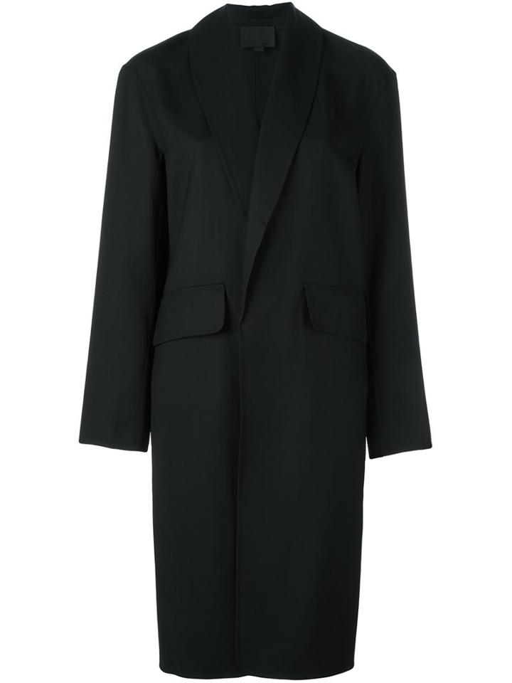Alexander Wang Shawl Collar Coat, Women's, Size: Medium, Black, Spandex/elastane/virgin Wool