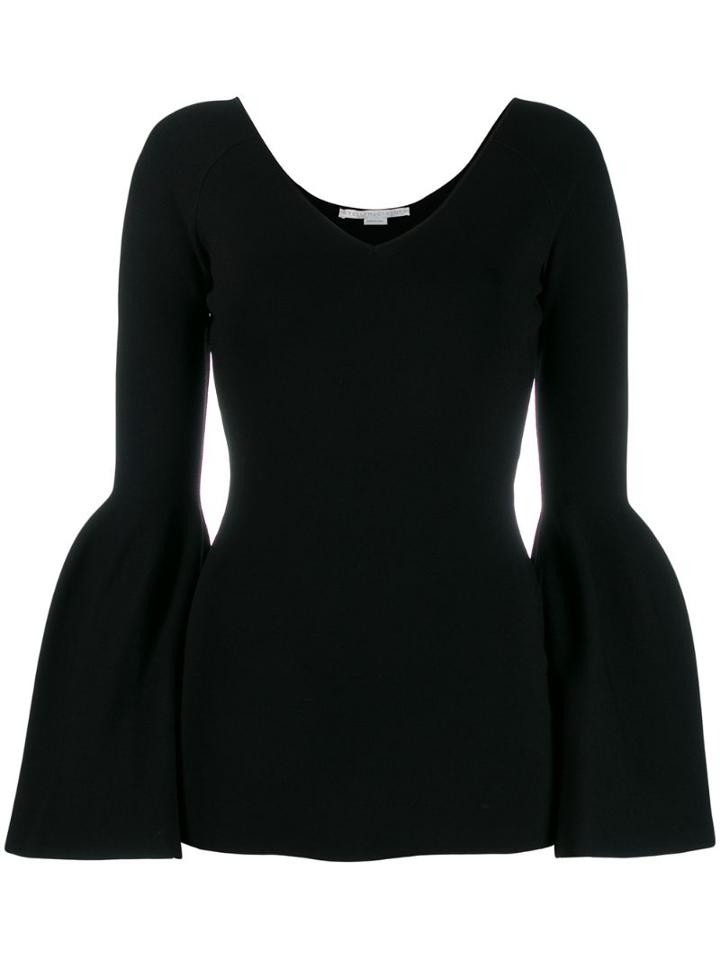 Stella Mccartney Flared Sleeves Top - Black