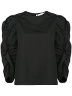 Carolina Herrera Ruffle Long-sleeve Sweater - Black