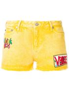 Mira Mikati Patch Embroidered Shorts - Yellow & Orange