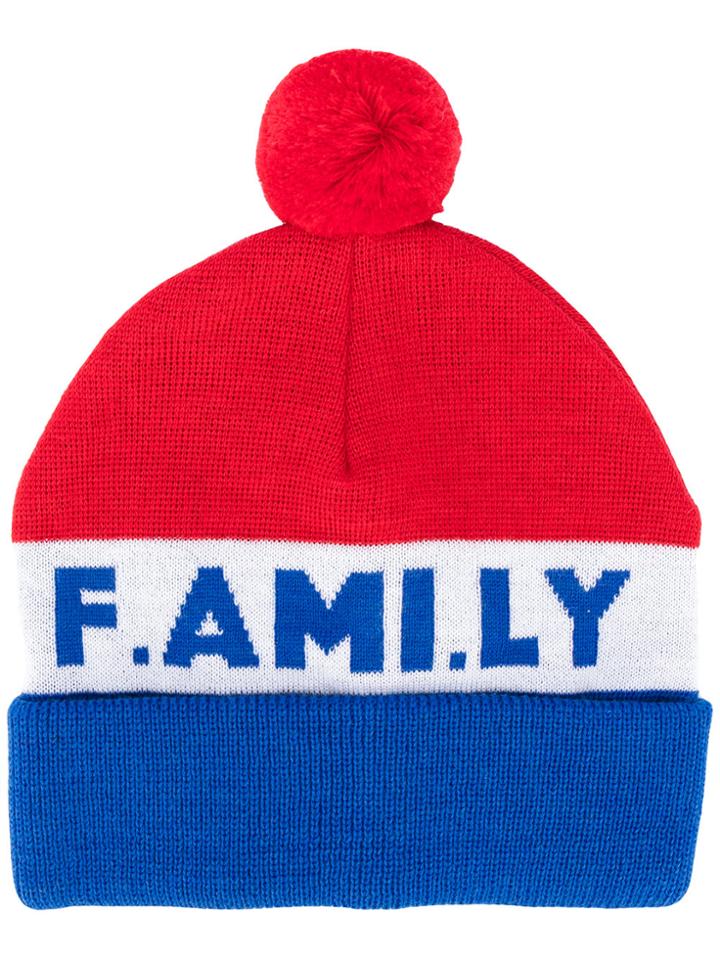 Ami Alexandre Mattiussi 'f.ami. Ly' Knitted Beanie - Blue