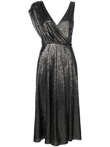 Alice+olivia Roxy Front Drape Dress - Gold