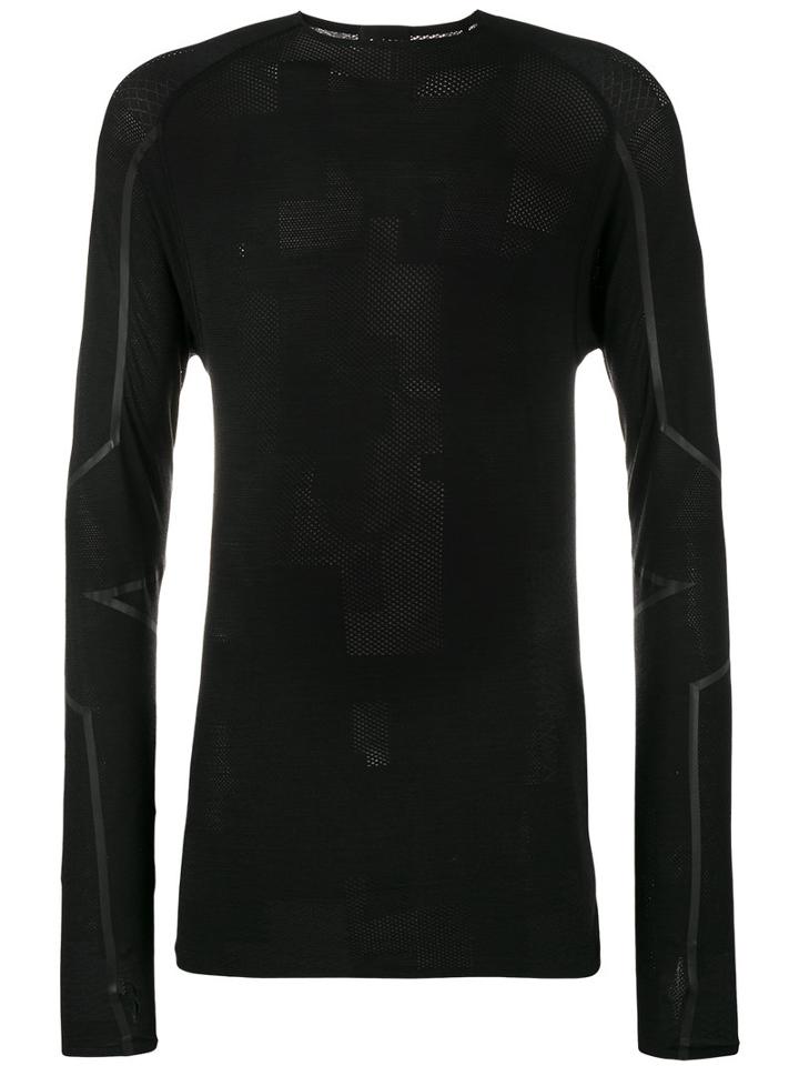 Y3 Sport Long Sleeve T-shirt, Men's, Size: Small, Black, Wool/polyamide