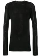 Y3 Sport Long Sleeve T-shirt, Men's, Size: Small, Black, Wool/polyamide