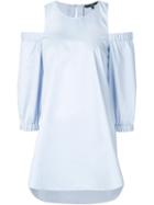 Tibi 'cold Shoulder' Tunic, Women's, Size: 10, Blue, Cotton