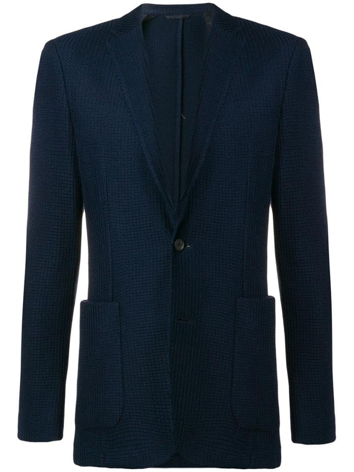 Boss Hugo Boss Slim Fitting Knit Blazer - Blue
