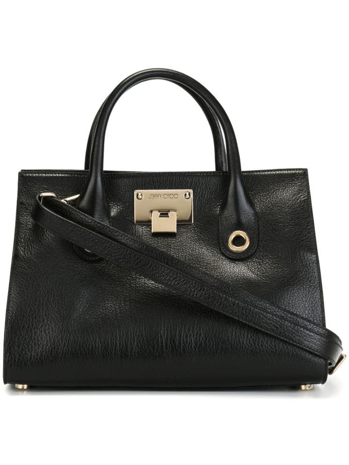 Jimmy Choo Medium Riley Tote, Women's, Black, Goat Skin