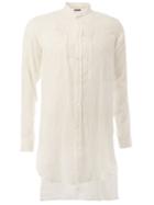 Balmain Mandarin Collar Shirt, Men's, Size: 40, White, Cotton