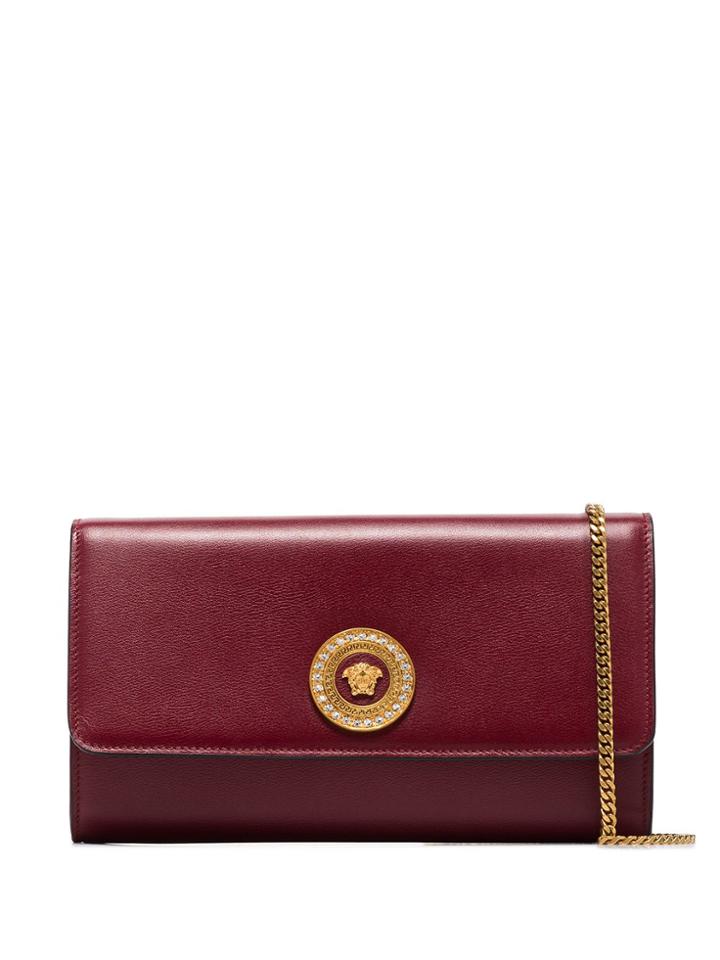 Versace Logo Clutch Bag - Red
