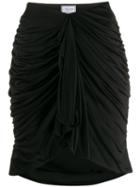 Redemption Fitted Drape Skirt - Black