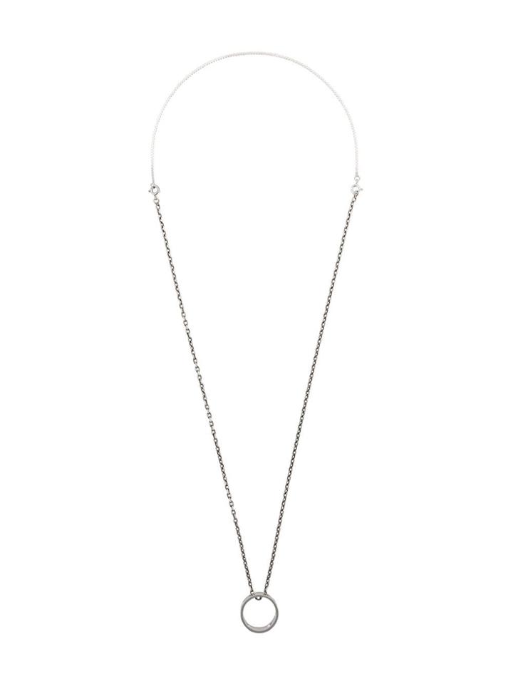 Maison Margiela Ring Pendant Necklace - Silver