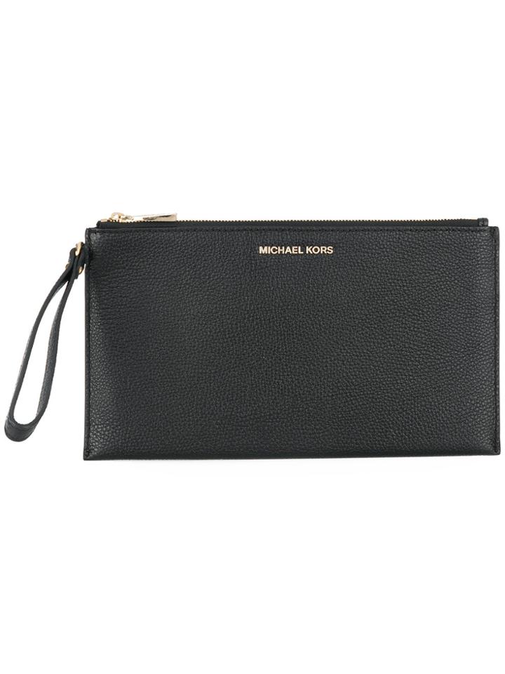 Michael Michael Kors Zip Clutch Bag - Black