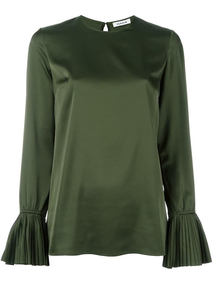 P.a.r.o.s.h. 'piano' Blouse, Women's, Size: Medium, Green, Polyester