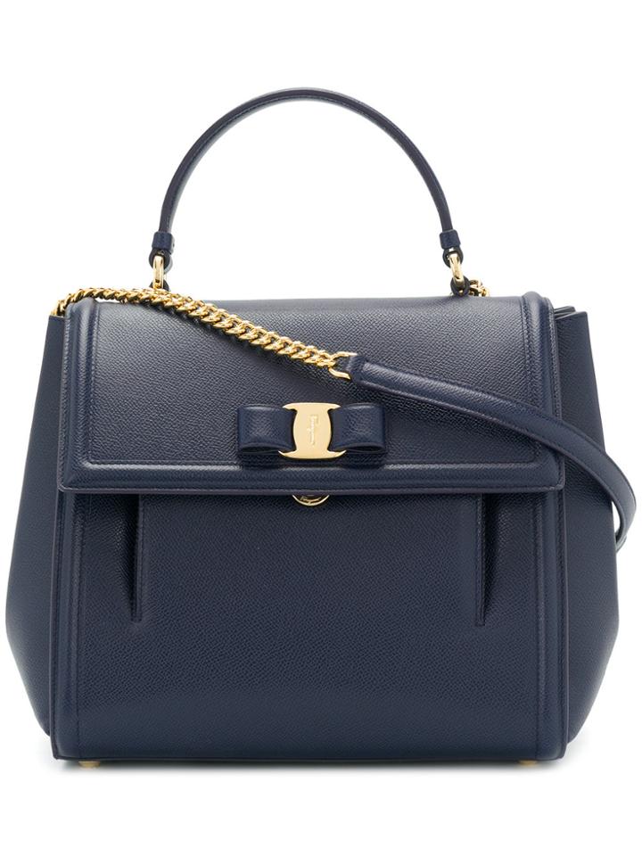 Salvatore Ferragamo Carrie Shoulder Bag - Blue