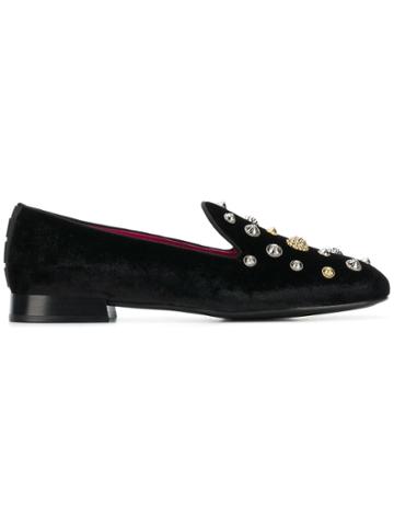 Alberto Gozzi Embellished Loafers - Black