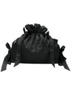 Simone Rocha Oversized Bow Drawstring Bag - Black