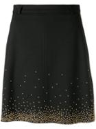 Versace Jeans Beaded Skirt, Women's, Size: 42, Black, Spandex/elastane/viscose/polyamide/polyester