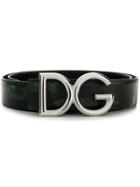 Dolce & Gabbana Camouflage Logo Buckle Belt - Green
