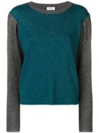 Liu Jo Contrast Sleeve Jumper - Blue