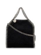 Stella Mccartney - Tiny Falabella Glitter Shoulder Bag - Women - Velvet/metal - One Size, Black, Velvet/metal