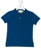 Burberry Kids - Embroidered Logo Polo Shirt - Kids - Cotton - 8 Yrs, Blue