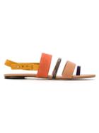 Egrey Flat Sandals - Yellow & Orange