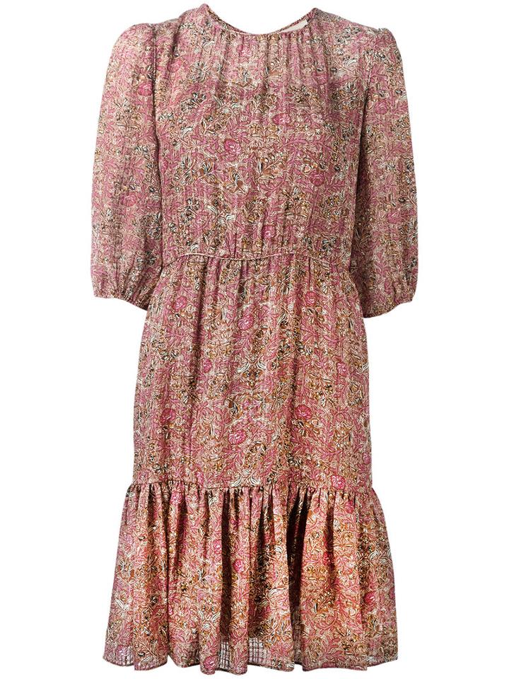 Vanessa Bruno Floral Print Dress, Women's, Size: 36, Brown, Silk