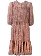 Vanessa Bruno Floral Print Dress, Women's, Size: 36, Brown, Silk