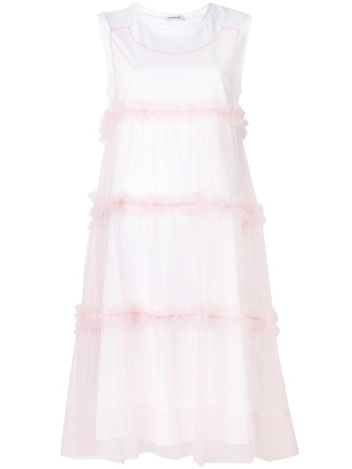 P.a.r.o.s.h. Tulle T-shirt Dress - White