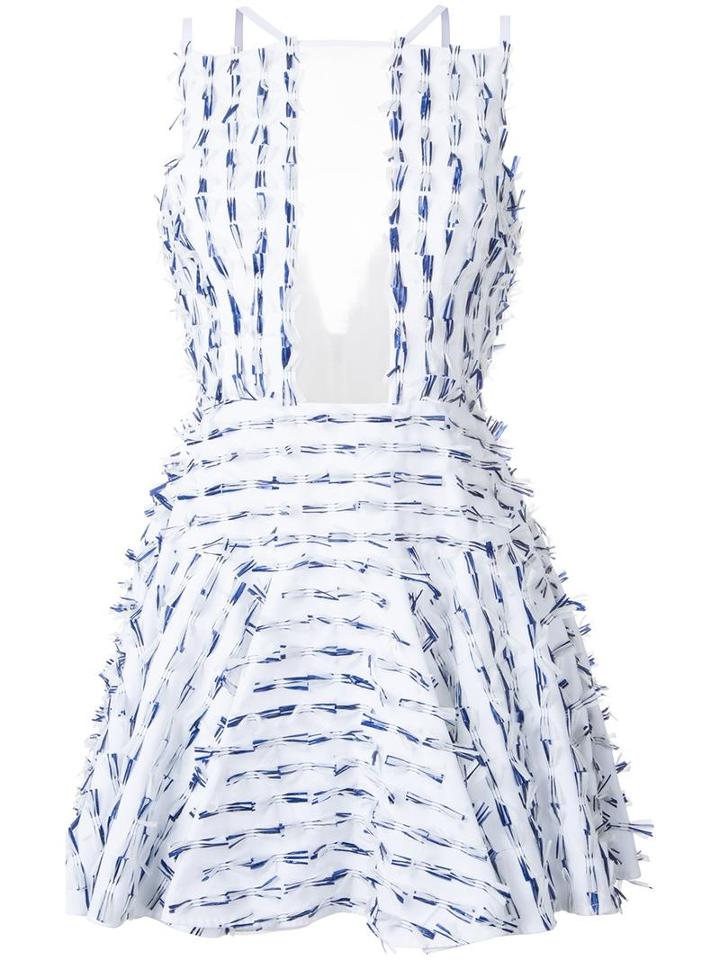 Alex Perry 'avery' Mini Dress, Women's, Size: 8, White, Cotton/polyamide/polyester