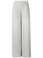 Emporio Armani - Pleated Palazzo Pants - Women - Polyester/spandex/elastane/viscose - 40, Grey, Polyester/spandex/elastane/viscose