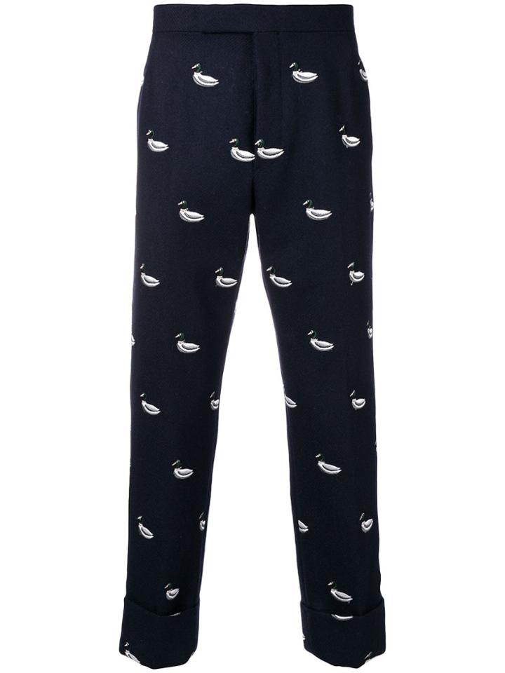 Thom Browne Duck Embroidery Trouser - Blue
